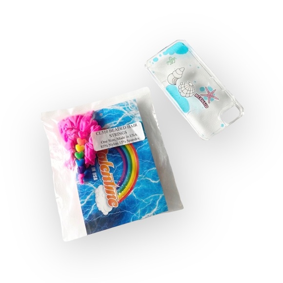 new J Valentine 𖦹 Candy Raver Glow in the Dark Beaded Hair Ties 𖦹 Neon Pink 𖦹 - Picture 10 of 16